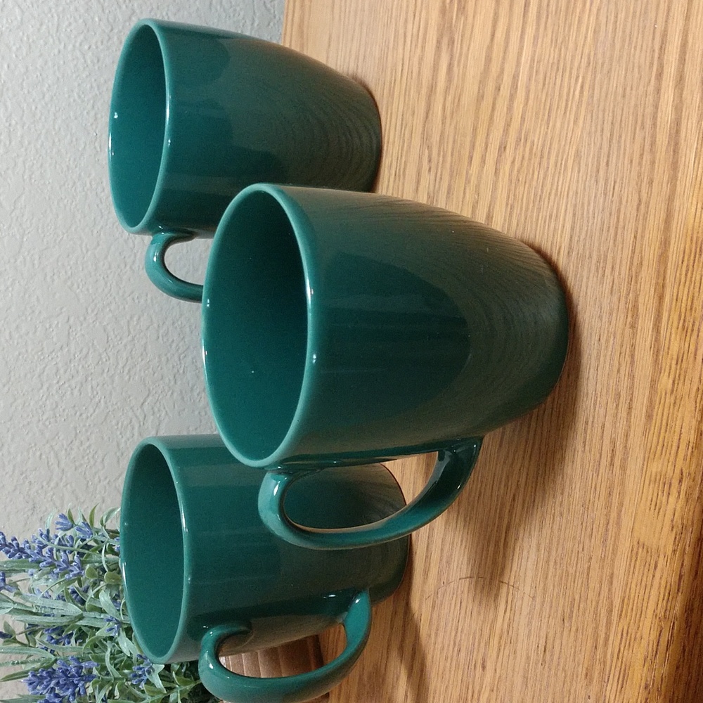 Corelle coffee mugs.